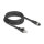 Delock M12 Kabel X-kodiert 8 Pin Buchse zu RJ45 Stecker Cat.5e S/FTP flexibel 3 m schwarz