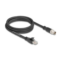 Delock M12 Kabel X-kodiert 8 Pin Stecker zu RJ45 Stecker...