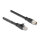 Delock M12 Kabel X-kodiert 8 Pin Stecker zu RJ45 Stecker Cat.5e S/FTP flexibel 2 m schwarz