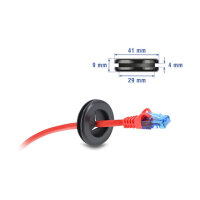 Delock Gummi Kabeldurchführung rund Ø 32 mm schwarz