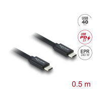 Delock Koaxiales USB 40 Gbps Kabel USB PD 3.1 240 W 0,5 m