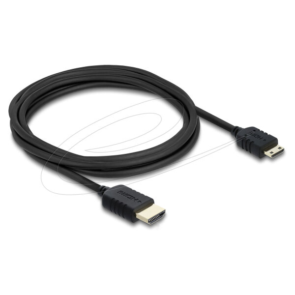 Delock Koaxiales High Speed HDMI Kabel HDMI Stecker zu Mini HDMI Stecker 8K 60 Hz 3 m