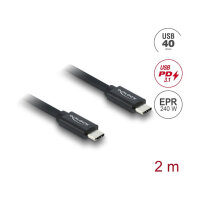 Delock Koaxiales USB 40 Gbps Kabel USB PD 3.1 240 W 2 m
