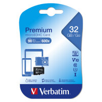 CARD 32GB Verbatim Premium MicroHC 90MB/s