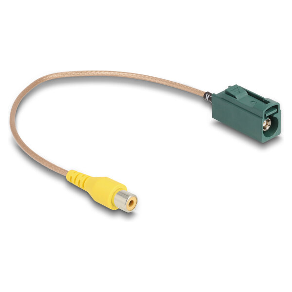 Delock Kabel FAKRA E Buchse zu Cinch Buchse RG-179 32 cm