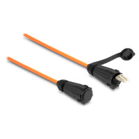 Delock LWL Kabel LC Duplex zu LC Duplex mit Verschlusskappe Multimode OM2 IP68 staub- und wasserdicht 3 m