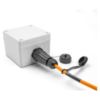 Delock LWL Kabel LC Duplex zu LC Duplex mit Verschlusskappe Multimode OM2 IP68 staub- und wasserdicht 3 m