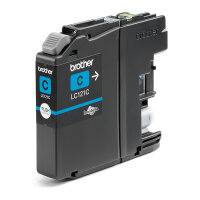 Brother Tinte LC-121C Cyan bis zu 300 Seiten A4 nach ISO 24711
