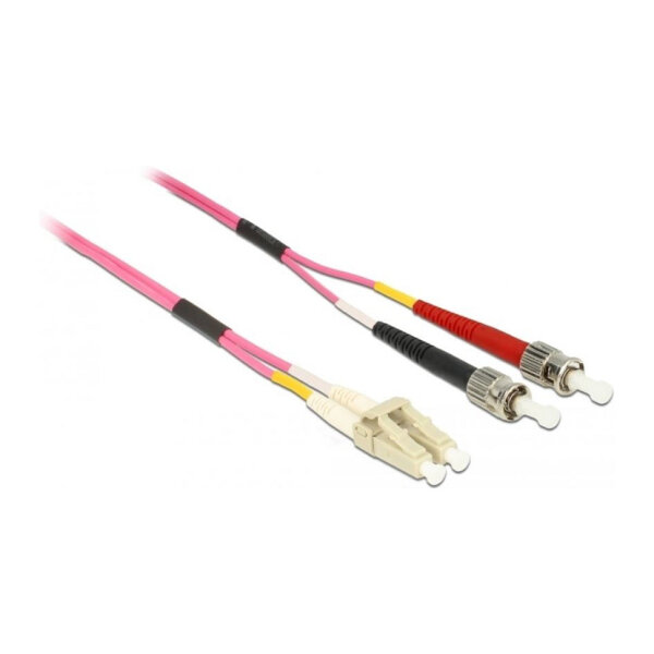 Delock Kabel Lichtwellenleiter LC zu ST Multimode OM4 0,5 m
