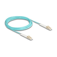 Delock LWL Kabel LC Duplex zu LC Duplex Multimode OM3 winkelbar 5 m