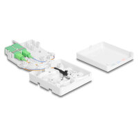 Delock LWL Anschlussdose 2 x SC/APC Simplex mit Verlegekabel Set 30 m