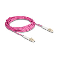 Delock LWL Kabel LC Duplex zu LC Duplex Multimode OM4 winkelbar 10 m