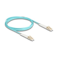 Delock LWL Kabel LC Duplex zu LC Duplex Multimode OM3 winkelbar 2 m