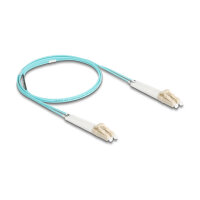 Delock LWL Kabel LC Duplex zu LC Duplex Multimode OM3 winkelbar 1 m