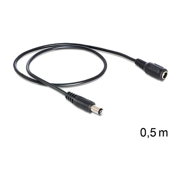 Delock Kabel DC Verlängerung 5,5 x 2,1 mm Stecker > Buchse