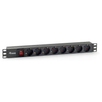 Equip Steckdosenleiste 19"(1HE)8fach Schukon. 1.8m...