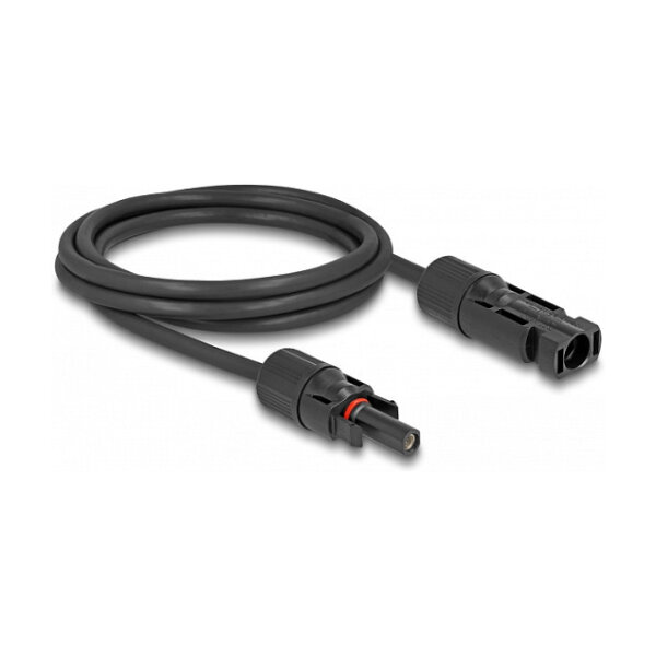 Delock DL4 Solar Kabel 6 mm² Stecker zu Buchse 3 m schwarz