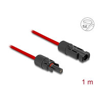 Delock DL4 Solar Flachbandkabel Stecker zu Buchse 1 m rot