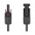 Delock DL4 Solar Flachbandkabel Stecker zu Buchse 1 m schwarz