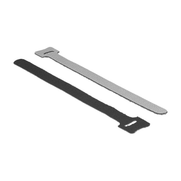 Delock Klett-Kabelbinder L 200 mm x B 12 mm 10 Stück schwarz