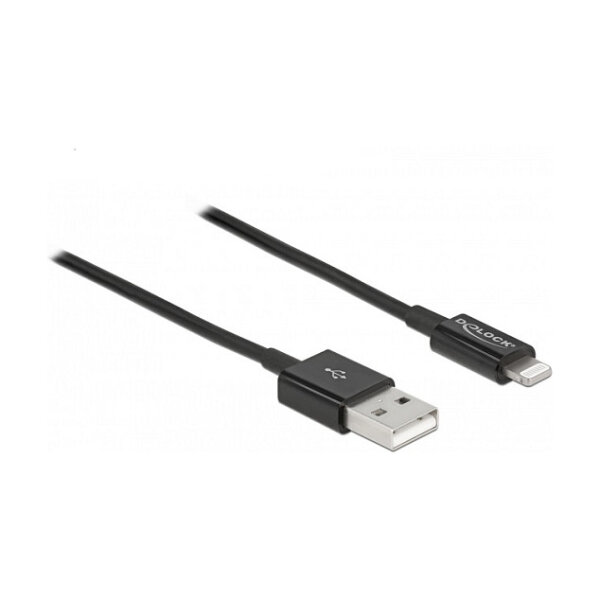 Delock USB Daten- und Ladekabel für iPhone™, iPad™, iPod™ schwarz 1 m