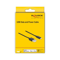 Delock USB Daten- und Ladekabel für iPhone™, iPad™, iPod™ schwarz 1 m