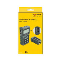 Delock LCD Kabeltester RJ45 / PoE / DC