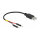 Delock USB Stromkabel Typ-A auf 2 x Pfostenstecker einzeln Strom 10 cm