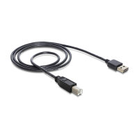 Delock Kabel EASY-USB 2.0 Typ-A Stecker > USB 2.0 Typ-B Stecker 1 m schwarz
