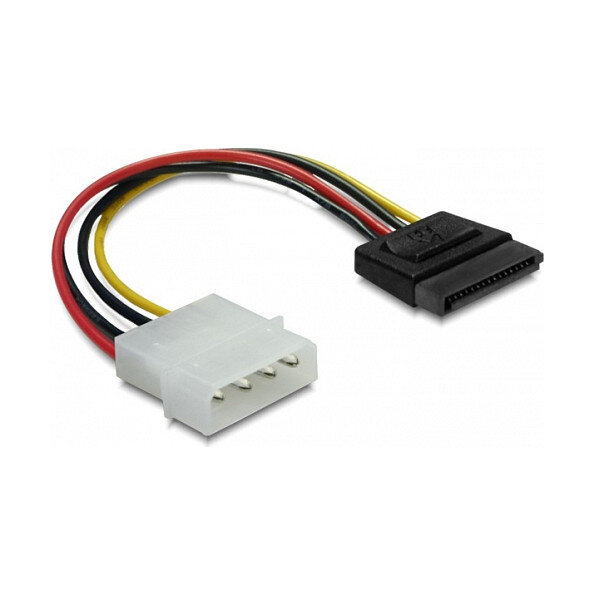 Delock Kabel SATA 15 Pin HDD zu 4 Pin Stecker – gerade