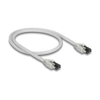 Delock RJ45 Netzwerkkabel Cat.8.1 S/FTP 0,5 m bis 40 Gbps grau