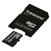 CARD 8GB Transcend Premium MicroSDHC 10MB/s +Adapter