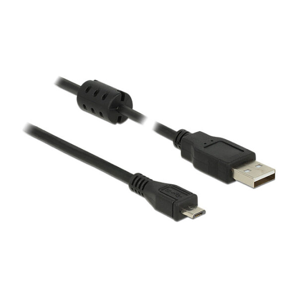 Delock Kabel USB 2.0 Typ-A Stecker > USB 2.0 Micro-B Stecker 1,5 m schwarz