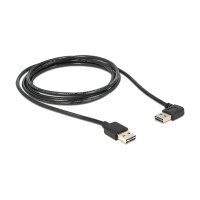 Delock Kabel EASY-USB 2.0 Typ-A Stecker > EASY-USB 2.0 Typ-A Stecker gewinkelt links / rechts 3 m