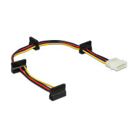Delock Kabel Power Molex 4 Pin Stecker > 4 x SATA 15...