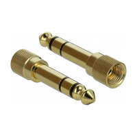 Delock Klinkenverlängerungskabel 3,5 mm 3 Pin Stecker zu Buchse mit 6,35 mm Schraubadapter 5 m