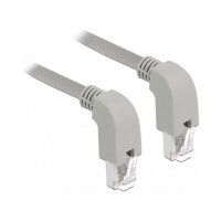 Delock Netzwerkkabel RJ45 Cat.6A S/FTP unten / unten gewinkelt 1 m
