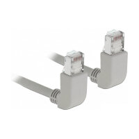 Delock Netzwerkkabel RJ45 Cat.6A S/FTP oben / oben gewinkelt 0,5 m
