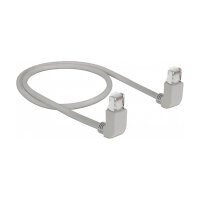 Delock Netzwerkkabel RJ45 Cat.6A S/FTP oben / oben gewinkelt 0,5 m