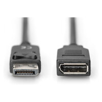 DIGITUS DisplayPort Verlängerungskabel DP 2m 8K schwarz