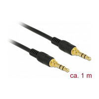 Delock Klinkenkabel 3,5 mm 3 Pin Stecker > Stecker 1 m...