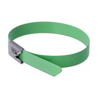 Delock Edelstahlkabelbinder L 200 x B 7,9 mm grün 10...