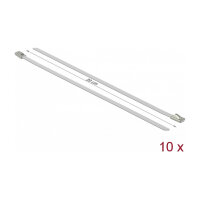 Delock Edelstahlkabelbinder L 200 x B 4,6 mm weiß...