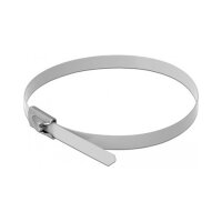 Delock Edelstahlkabelbinder L 400 x B 4,6 mm weiß 10 Stück