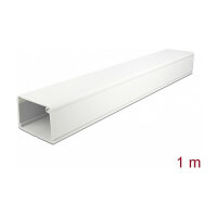 Delock Kabelkanal mit Deckel selbstklebend 83 x 54 mm - Länge 1 m weiß