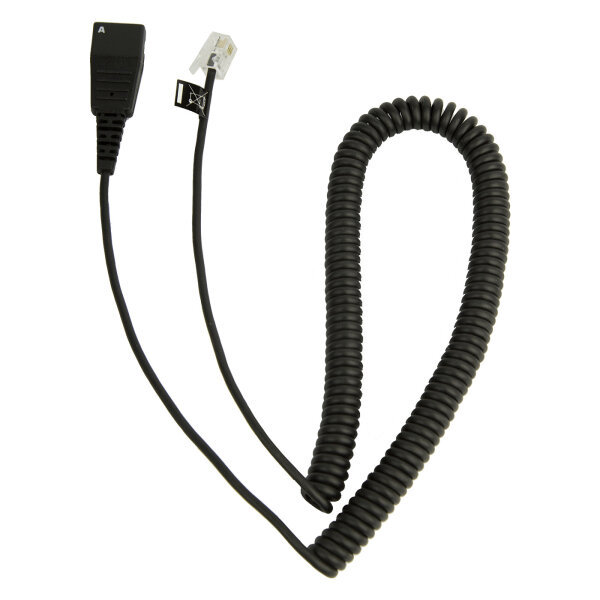 Jabra Anschlusskabel QD auf RJ10 - spiral für Lucent & Cisco