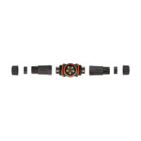 Delock Kabelverbinder T-Form für Außenbereich 5 Pin, IP68 wasserdicht, schraubbar, Kabeldurchmesser 4,5 - 7,5 mm schwarz