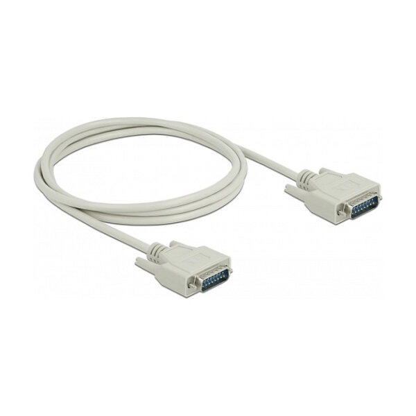 Delock Serielles Kabel D-Sub15 Stecker zu Stecker 2 m