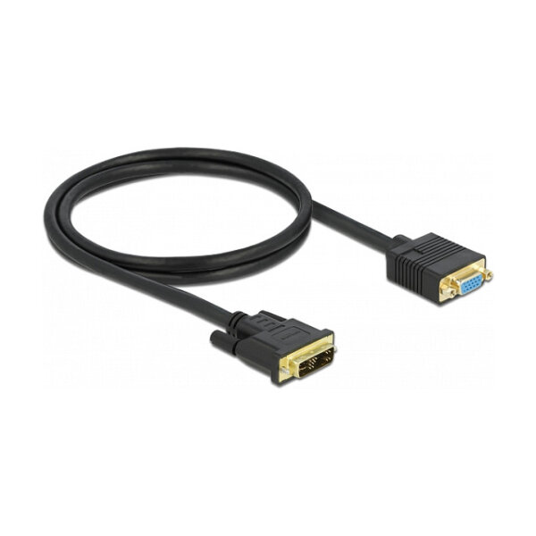 Delock Kabel DVI 12+5 Stecker zu VGA Buchse 1 m
