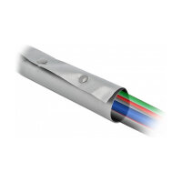 Delock Kabelschutzschlauch mit Knopfverschluss hitzebeständig 2 m x 30 mm grau / schwarz